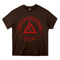 Chocolate Brown gracie jiu jitsu academy Heavy Core Tee - linhVisuals