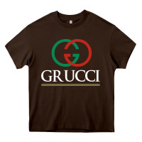 Chocolate Brown grucci Heavy Core Tee - linhVisuals