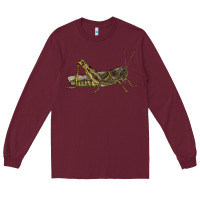 Burgundy Grasshopper Long Sleeve Tee - LillyAllenDesigns