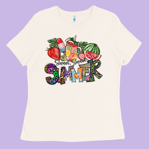 Sweet Sweet Summer Ladies Tee Designed By Cowhidedigitalart