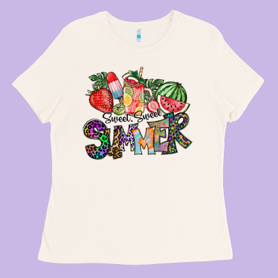 Sweet Sweet Summer Ladies Tee Designed By Cowhidedigitalart