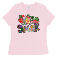 Bubblegum Pink Sweet Sweet Summer Ladies Tee - CowhideDigitalArt