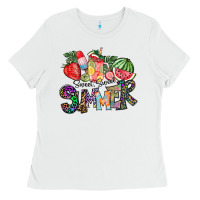 White Sweet Sweet Summer Ladies Tee - CowhideDigitalArt