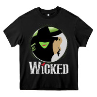 Black vintage musical wicked Heavy Core Tee - linhVisuals