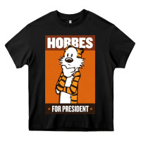 Black hobbes for president Heavy Core Tee - linhVisuals