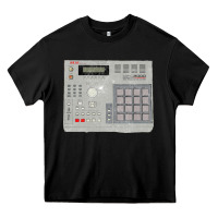 Black akai mpc2000 Heavy Core Tee - linhVisuals