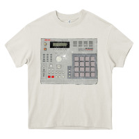 Cream akai mpc2000 Heavy Core Tee - linhVisuals