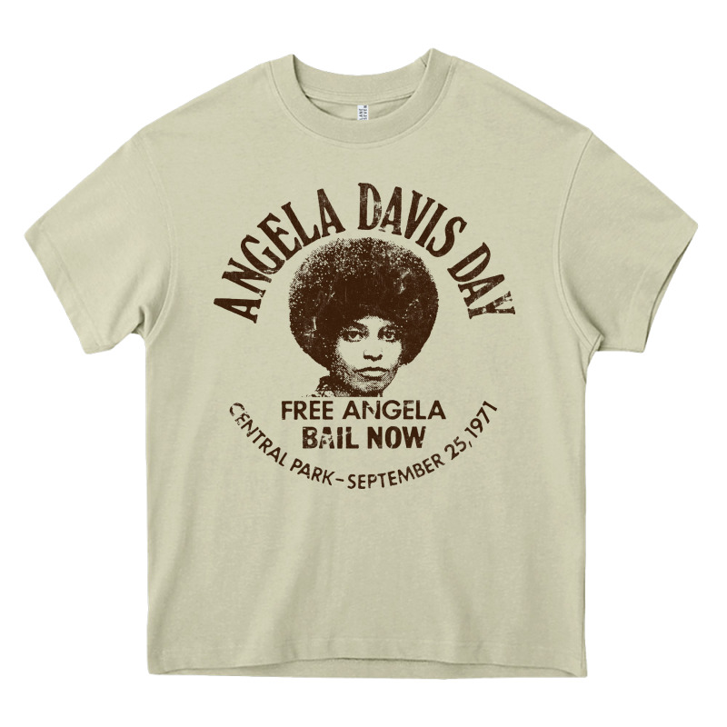 Angela Davis Day 70s Black Rights Heavy Core Tee by linhVisuals | Teevron