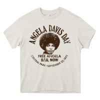 Cream angela davis day 70s black rights Heavy Core Tee - linhVisuals