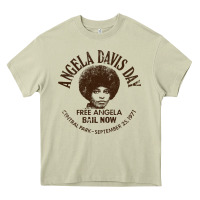 Mossy angela davis day 70s black rights Heavy Core Tee - linhVisuals