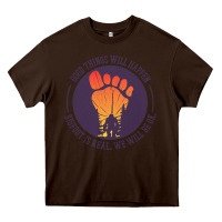 Chocolate Brown bigfoot t  shirt bigfoot lives design t  shirt Heavy Core Tee - linhVisuals