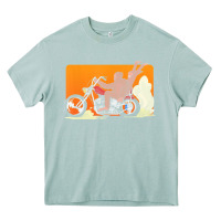Arona bigfoot t  shirt bigfoot riding motorcycle for biker sasquatch chick t Heavy Core Tee - linhVisuals