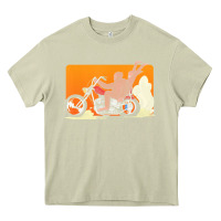 Mossy bigfoot t  shirt bigfoot riding motorcycle for biker sasquatch chick t Heavy Core Tee - linhVisuals