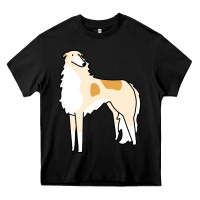 Black borzoi Heavy Core Tee - linhVisuals