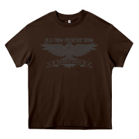 Chocolate Brown old crow medicine show Heavy Core Tee - linhVisuals