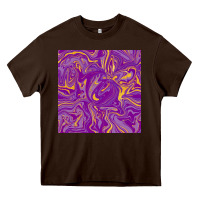 Chocolate Brown Abstract Mardi Gras Seamless Pattern Heavy Core Tee - FaDigitalArtStudio