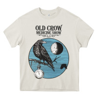 Cream old crow medicine show Heavy Core Tee - linhVisuals