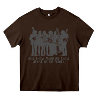 Chocolate Brown old crow medicine show Heavy Core Tee - linhVisuals