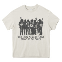 Cream old crow medicine show Heavy Core Tee - linhVisuals