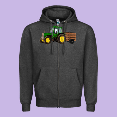 Farm Tractor Zipper Hoodie Designed By Ranaportraitstore