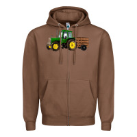 Chestnut farm tractor Zipper Hoodie - RanaPortraitStore