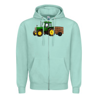 Seafoam farm tractor Zipper Hoodie - RanaPortraitStore