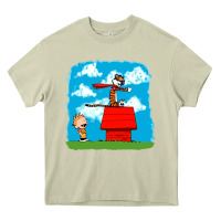 Mossy Calvin Hobbes Heavy Core Tee - linhVisuals