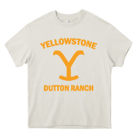 Cream dutton ranch Heavy Core Tee - linhVisuals