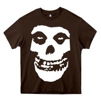 Chocolate Brown mens skull Heavy Core Tee - linhVisuals
