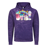 Cloud Purple Unicorn Coffee Cups Vintage Hoodie - Artiststas