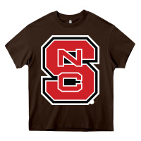 Chocolate Brown north carolina state Heavy Core Tee - linhVisuals