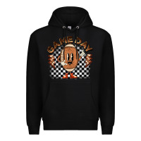 Black game day football Premium Hoodie - BarkalooDesign