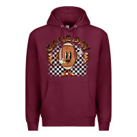 Burgundy game day football Premium Hoodie - BarkalooDesign
