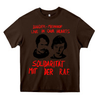 Chocolate Brown baader–meinhof raf original 70s design Heavy Core Tee - linhVisuals