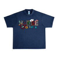 Navy christmas nurse Urban Heavy Tee - RanaPortraitStore