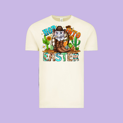 Hop Into Easter Bunny Western Vintage Tee Designed By Cowhidedigitalart