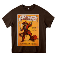 Chocolate Brown pirates of the caribbean film Heavy Core Tee - linhVisuals