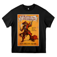 Black pirates of the caribbean film Heavy Core Tee - linhVisuals