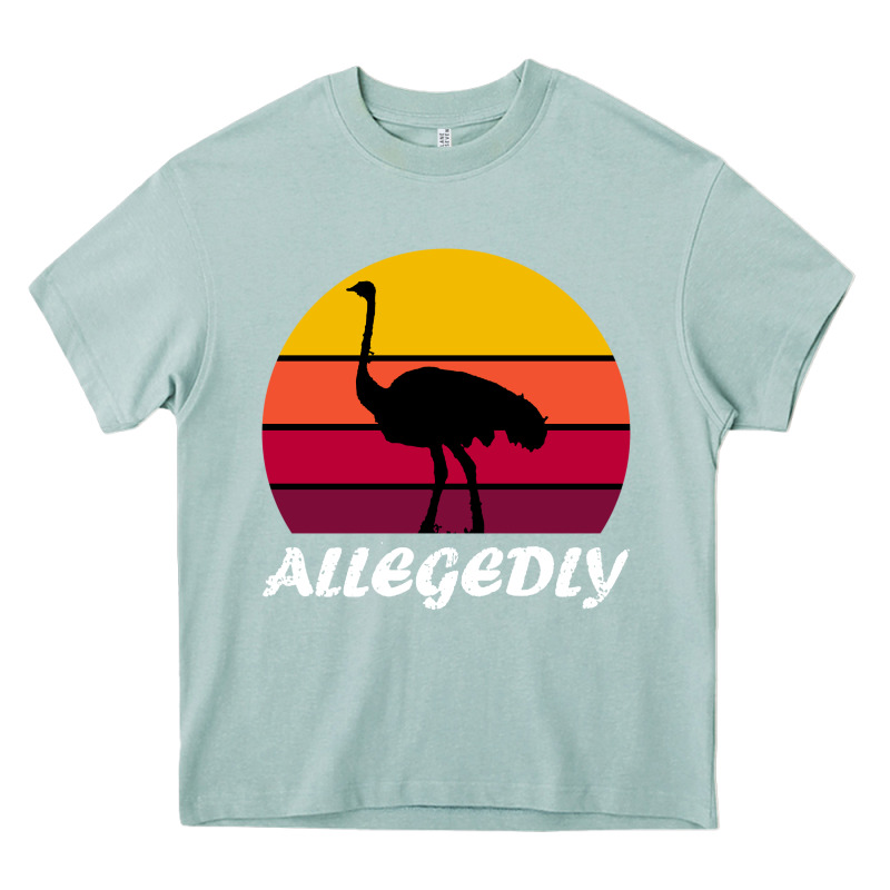 Retro Vintage Allegedly Ostrich Heavy Core Tee by linhVisuals | Teevron