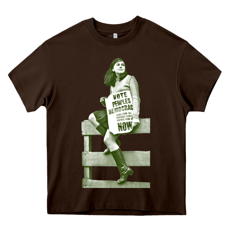 Bernadette Devlin Retro Irish Fanart Heavy Core Tee by linhVisuals | Teevron