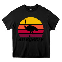 Black retro vintage allegedly ostrich Heavy Core Tee - linhVisuals
