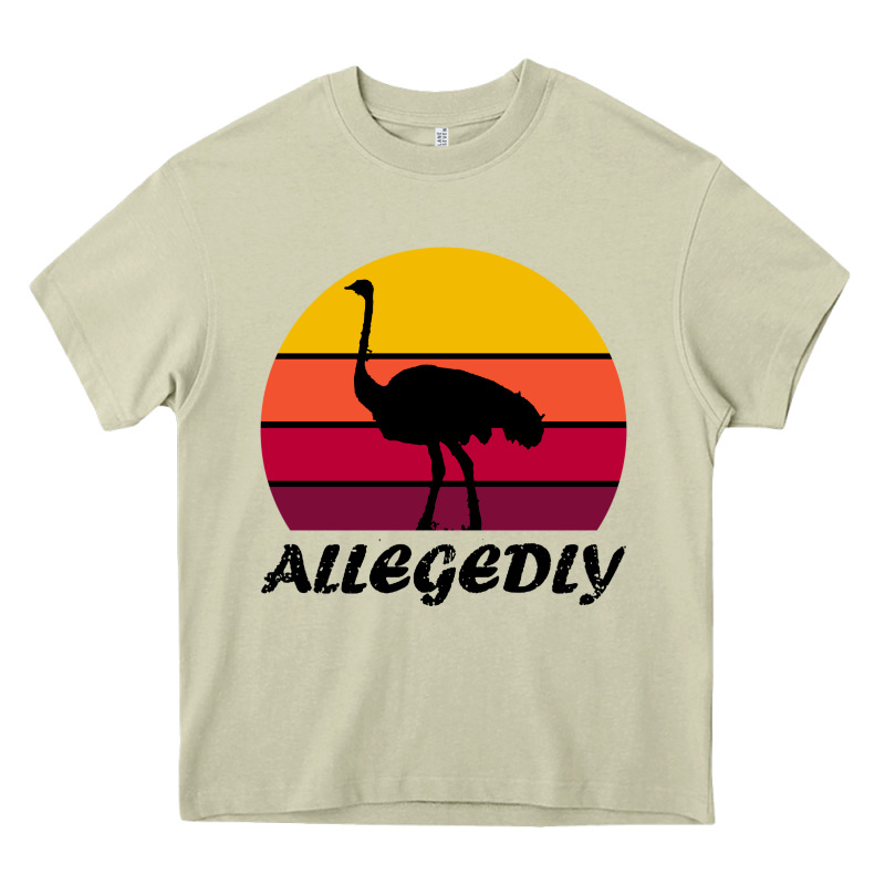 Retro Vintage Allegedly Ostrich Heavy Core Tee by linhVisuals | Teevron