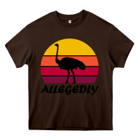 Chocolate Brown retro vintage allegedly ostrich Heavy Core Tee - linhVisuals