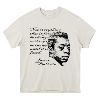 Cream james baldwin Heavy Core Tee - linhVisuals