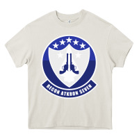Cream ra 5c vigilante patch Heavy Core Tee - linhVisuals