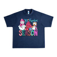 Navy It's Freezin Season Urban Heavy Tee - CowhideDigitalArt