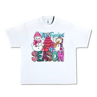 White It's Freezin Season Urban Heavy Tee - CowhideDigitalArt