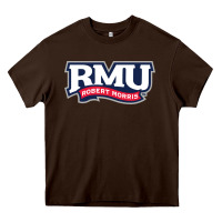 Chocolate Brown The robert morris university Heavy Core Tee - linhVisuals