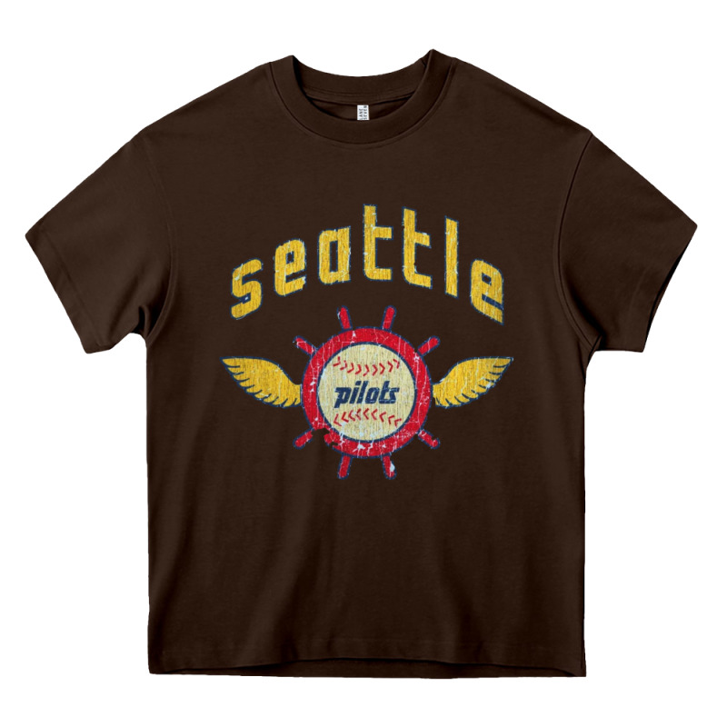 Seattle Pilots Baseball Vintage Heavy Core Tee by linhVisuals | Teevron