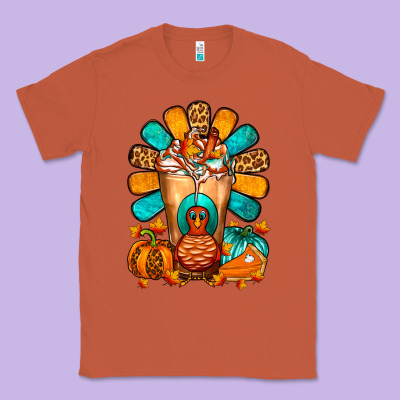 Thanksgiving Cold Drink Frappe Classic Tee Designed By Fadigitalartstudio
